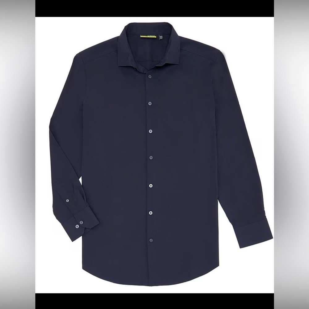 Murano Big & Tall Slim Fit Perform. Stretch Spread Collar Solid Woven Shirt 3XB